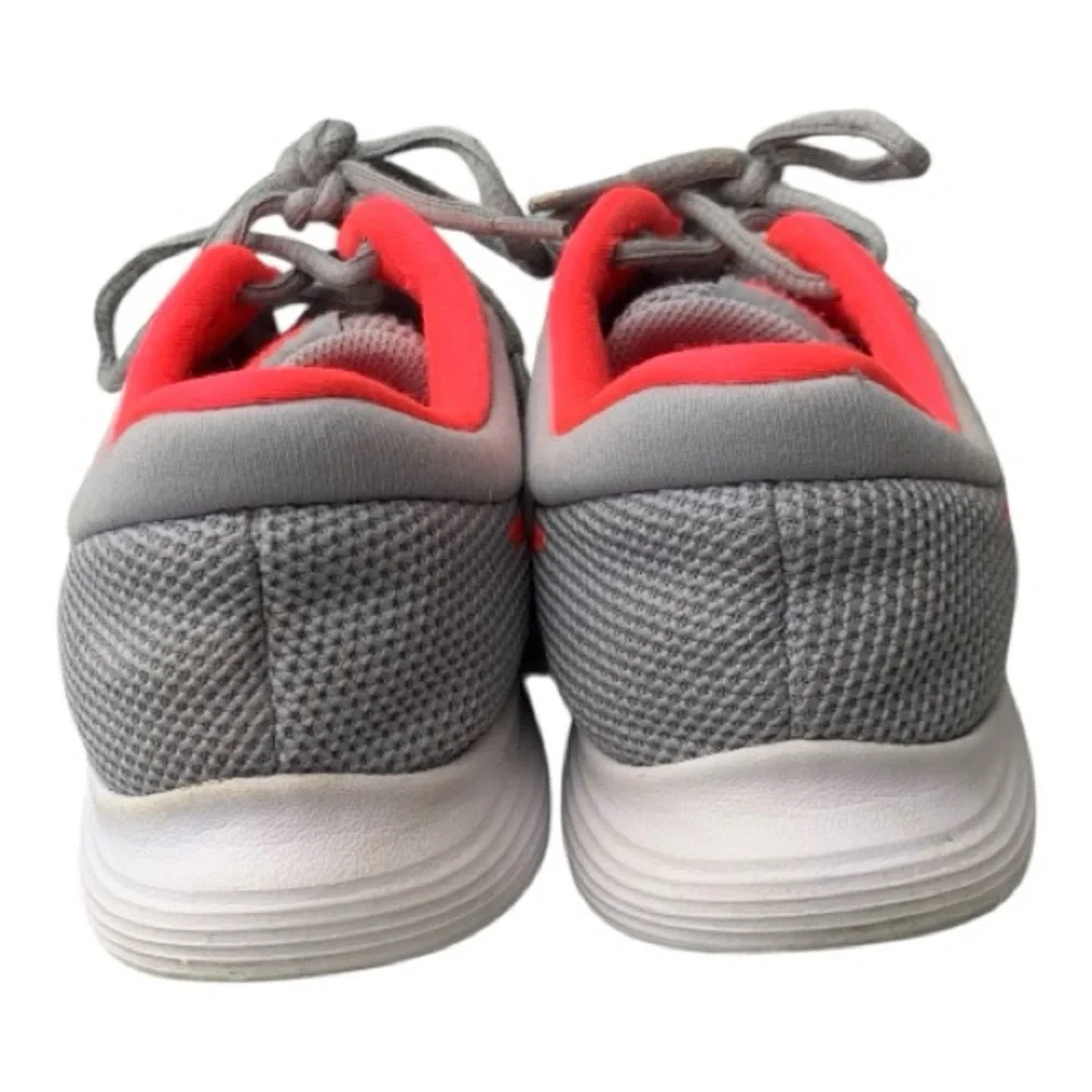 Nike Revolution 4 Women's Running Shoes Gray Pink‎ Lace Up Youth 6.5 Women's 8.5